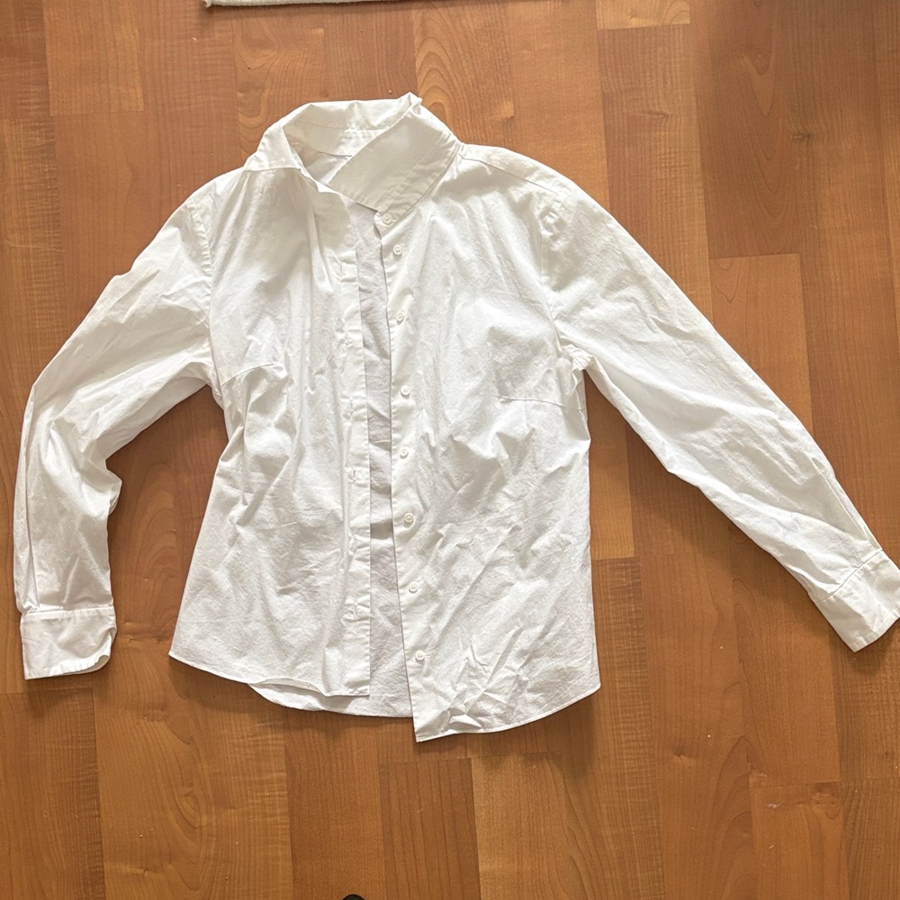 Zara White Button-Up Shirt